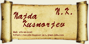 Najda Kušnorjev vizit kartica